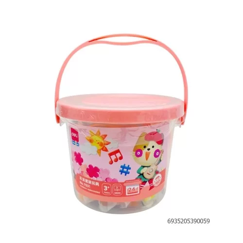 Hộp đất nặn 24 màu 7031 Deli màu hồng                                                                                                                                                                                                                     