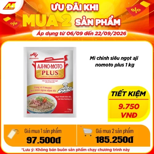 Mì Chính Siêu Ngọt Ajinomoto Plus 1 Kg