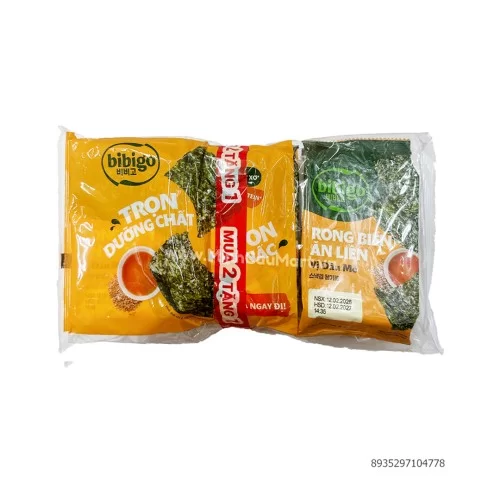 Rong biển ăn liền trọn dưỡng chất Bibigo lốc 3 gói