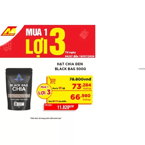 Hạt chia đen Black Bag 500g