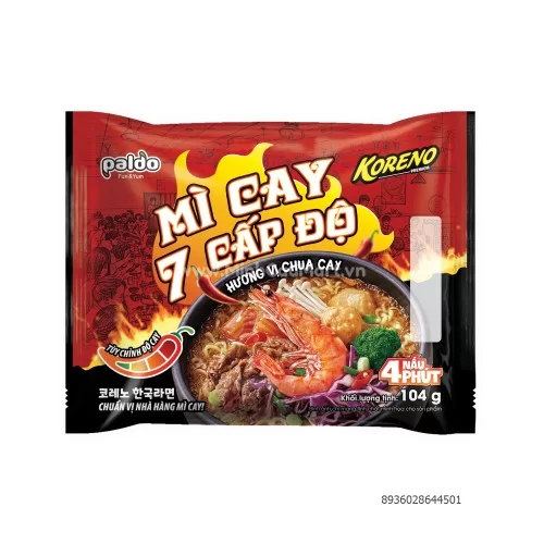 Mì cay 7 cấp độ hương vị chua cay Koreno