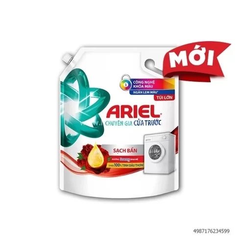 Nước Giặt ARIEL Chuyên Gia Cửa Trước Ngăn Lem Màu Hương Đam Mê Túi 3.2KG