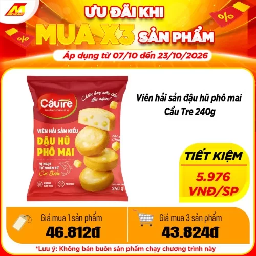 Viên hải sản đậu hũ phô mai Cầu Tre 240g   