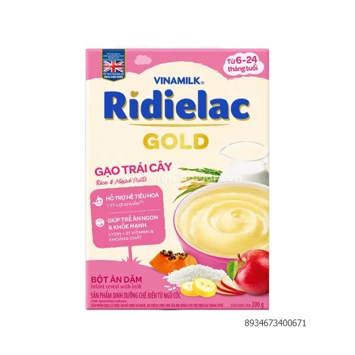 Bột AD Gạo trái cây Ridielac HG 200g                                                                                                                                                                                                                      