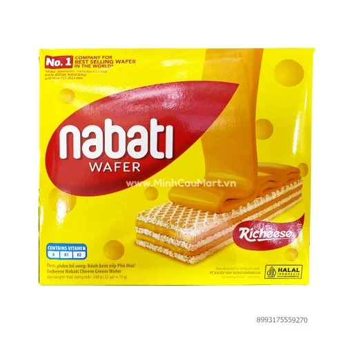 Bánh kem xốp Nabati 330g (22 gÓi *15g)                                                                                                                                                                                                                    