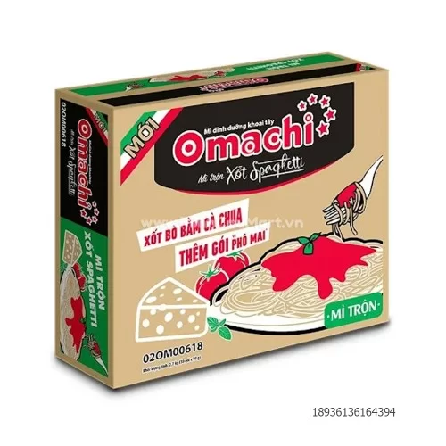 Mì dinh dương khoai tây Omachi trộn xốt Spaghetti 90g 30 gói/thùng                                                                                                                                                                                        