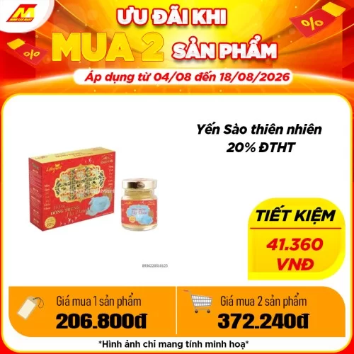 Yến Sào thiên nhiên 20% ĐTHT                                                                                                                                                                                                                              