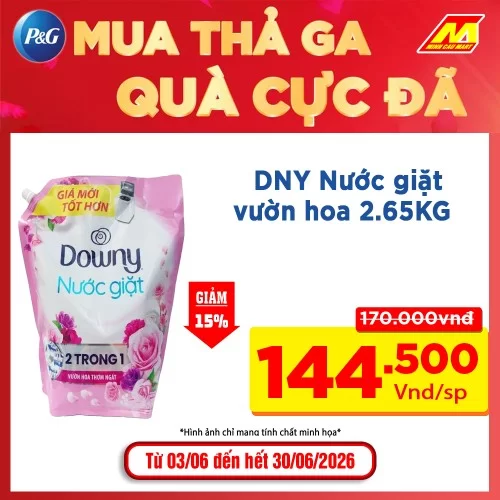 Nước giặt Downy túi 2.65kg vườn hoa thơm mát