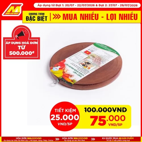 Thớt Thái Hình Tròn To 270*23 MN