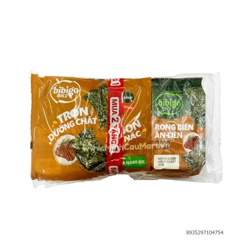 Rong biển ăn liền trọn dưỡng chất Bibigo lốc 3 gói