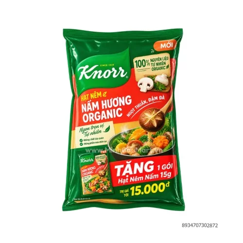 Knorr hạt nêm nấm hương Organic 800g (1+1 đường 300g)             