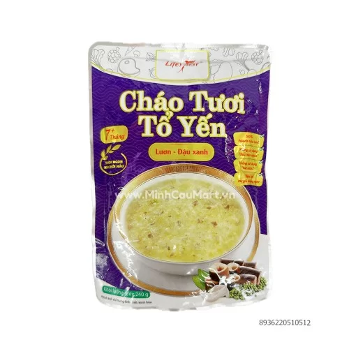 Cháo tươi tổ yến Lươn Đậu xanh LifesNest 240gr