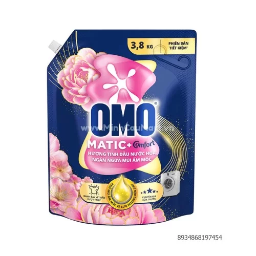 Omo nước giặt cửa trước ngăn mùi ẩm mốc 3.8 kg                                                                                                                                                                                                            