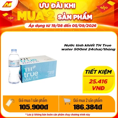 Nước Tinh Khiết Th 500ml 24chai/thùng