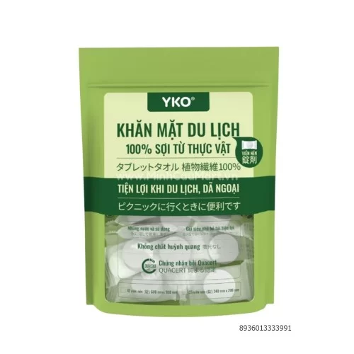 Khăn mặt viên nén Yko túi 25 viên 240*200mm                                                                                                                                                                                                               