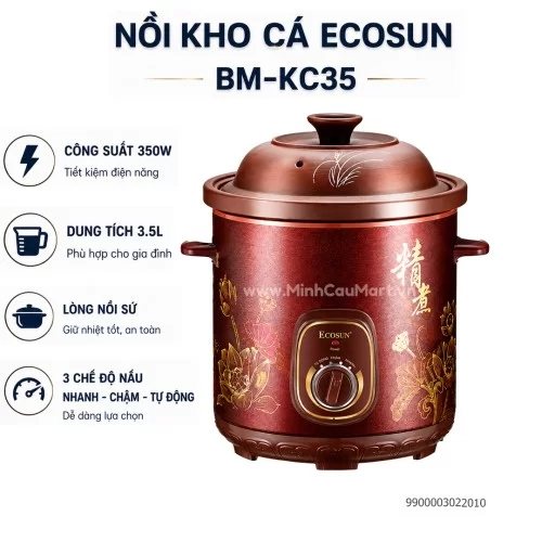 Nồi nấu chậm Ecosun KC 35-3.5L                                                                                                                                                                                                                            