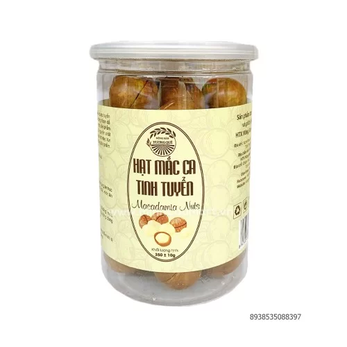 Hạt macca có vỏ lọ 350g