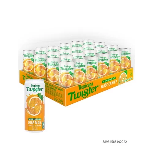 Nước cam ép TWISTER 24lon/thùng