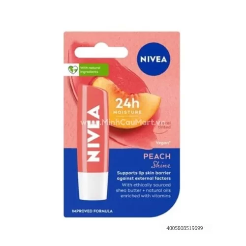 Son dưỡng môi Nivea vị dâu tây Fruity Shine 4.8g