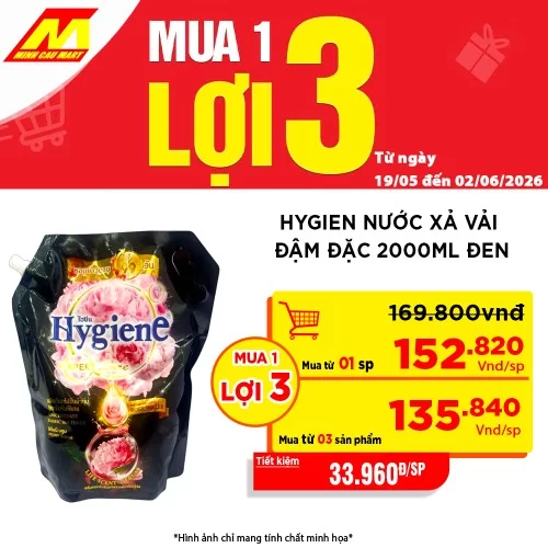 Xả vải đậm đặc Hygiene 2000ML