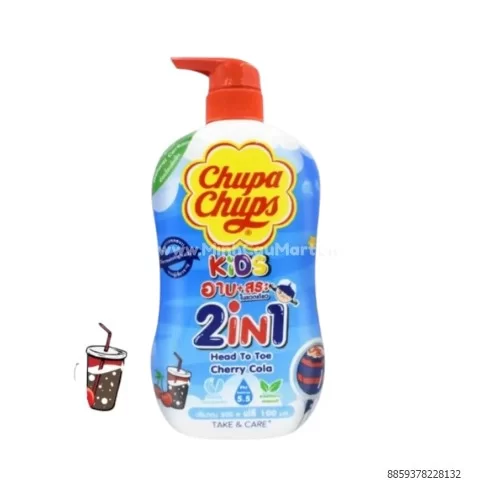  Sữa tắm gội Take & Care Chupa Chups 2in1 cherry cola 600ml          