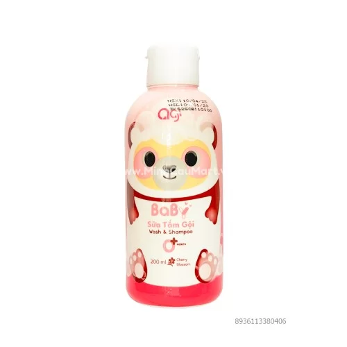 Sữa tắm gội cho bé Agi 2 in 1 hương hoa anh đào 200ml