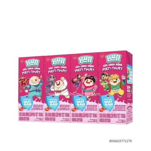 Sữa Chua Uống Kun Hương Kem Dâu 180ml