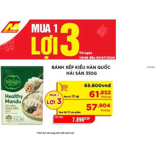 Bánh Mandu Hải Sản CJ Bibigo 350gr
