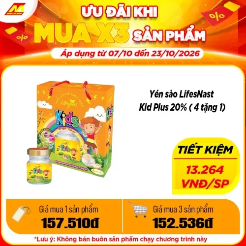 Yến sào LifesNest Kid Plus 20%