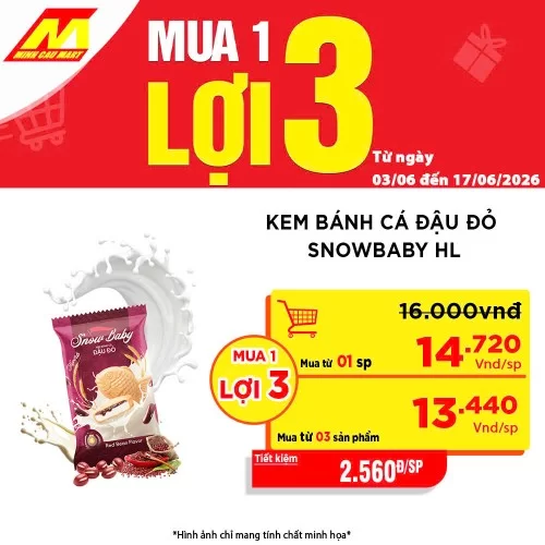 Kem bánh cá đậu đỏ Snowbaby HL                                                                                                                                                                                                                            