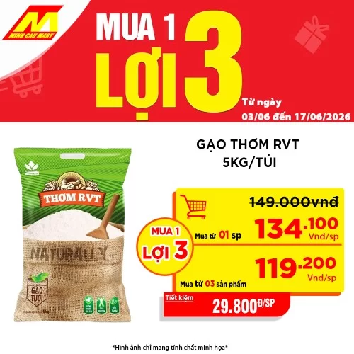 Gạo Thơm RVT 5Kg