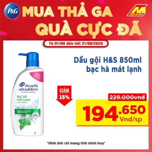 Dầu Gội Head & Shouders Bạc Hà 850ml