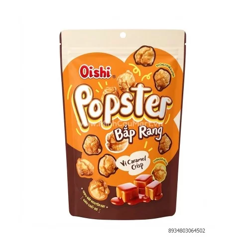 Bắp rang Oishi Popster vị Caramel Crisp 60g