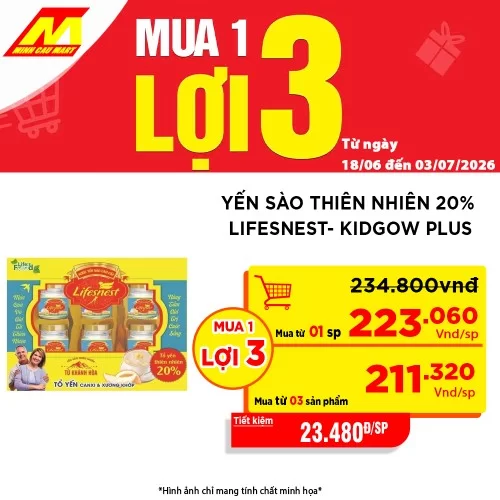 Yến sào thiên nhiên 20% LifesNest- KidGow Plus                                                                                                                                                                                                            