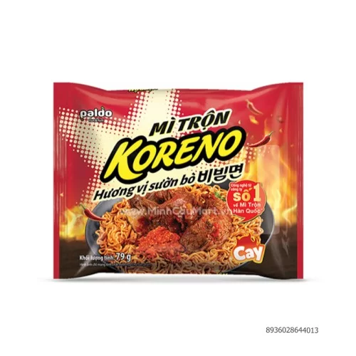 Mì trộn Koreno hương vị sườn bò cay                                                                                                                                                                                                                       