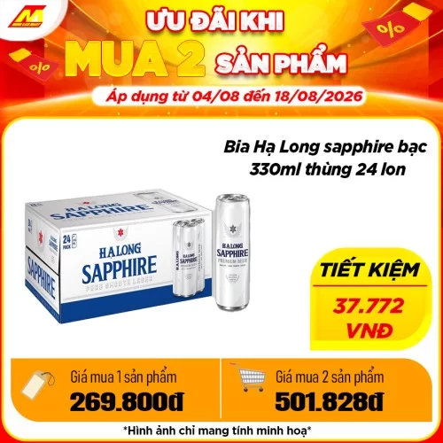 Bia Hạ Long bạc thùng 24 lon