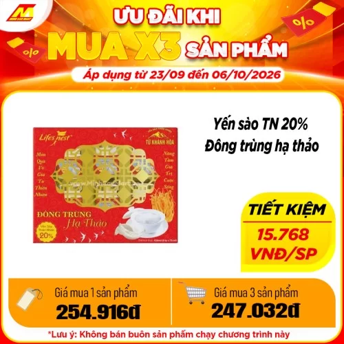 Yến sào TN 20% Đông trùng hạ thảo