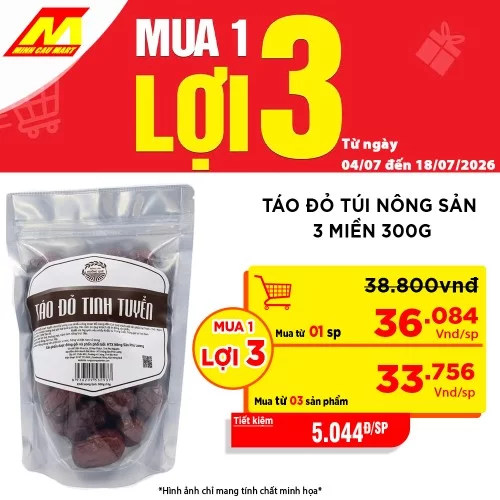 Táo đỏ túi Nông sản 3 Miền 300g 