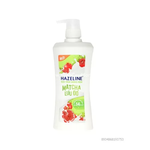 Sữa Tắm Hazeline Sáng Mịn Rạng Ngời Matcha Lựu Đỏ 670g
