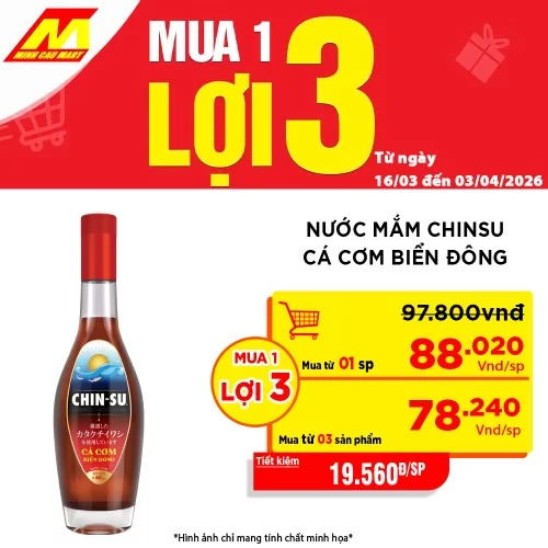 Nước mắm Chinsu cá cơm Biển Đông khẩu vị đang bán tại Nhật Bản 500ml