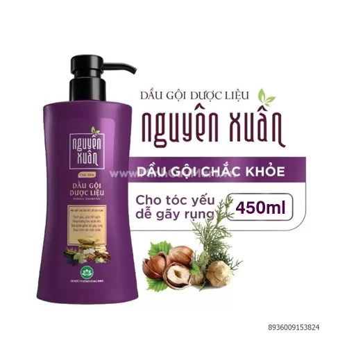 Dầu gội dược liệu Nguyên Xuân chắc khoẻ 450ml    Dầu gội dược liệu Nguyên Xuân chắc khoẻ 450ml