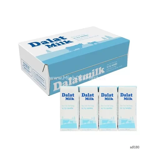 Sữa Đà lạt Milk vị tự nhiên 180ml 48 hộp/thùng