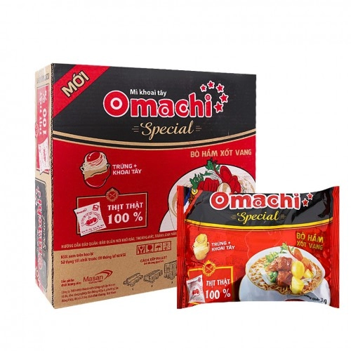 Mỳ Omachi Special bò hầm xốt vang 30gói/thùng  Mỳ Omachi Special bò hầm xốt vang 30gói/thùng