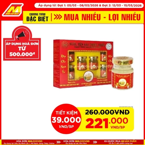 Yến sào cao cấp Life nest hôp 6 lọ