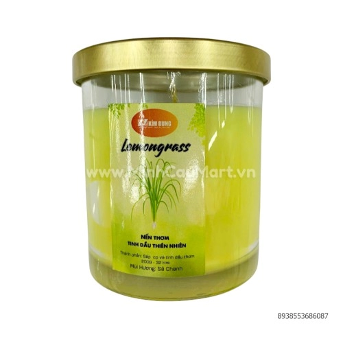 Sáp thơm hũ Kim Dung 200gr Sả chanh Sáp thơm hũ Kim Dung 200gr Sả chanh