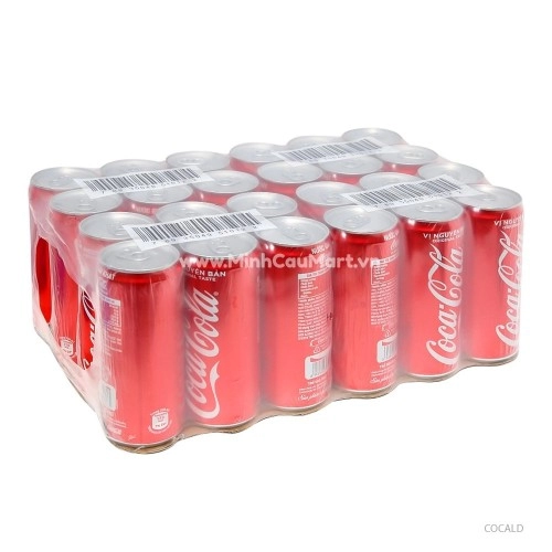 Coca Lon Dài 330ml 24lon-Thùng Coca Lon Dài 330ml 24lon-Thùng