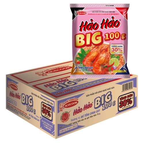 Mì tôm hảo hảo Big 100g 30g/thùng Mì tôm hảo hảo Big 100g 30g/thùng