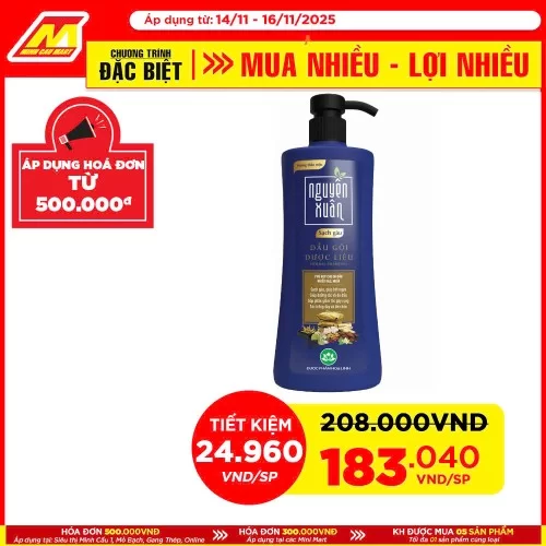 Dầu gội Nguyên Xuân sạch gàu 450ml
