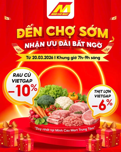 🔥 ĐẾN CHỢ SỚM – NHẬN ƯU ĐÃI BẤT NGỜ 🔥