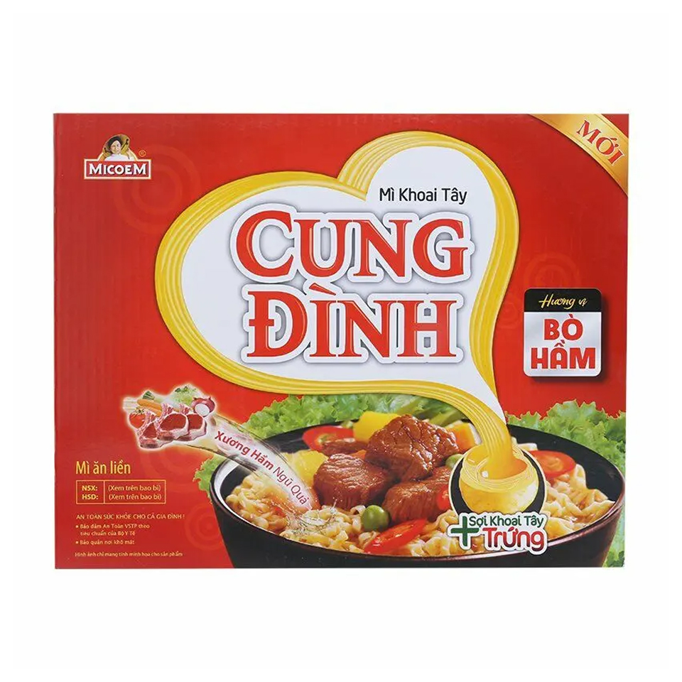 Mì Tôm Cung Đình Thùng Hương Vị Bò Hầm